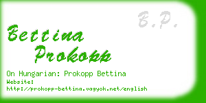 bettina prokopp business card
